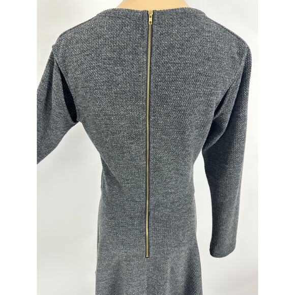 Collective Concepts Size Medium Sweater Dress Fit & Flare Princess Seams Gray - Picture 6 of 12